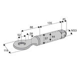 Anneau tournant d'attelage charge verticale 1500 kg, poids traction 11000 kg