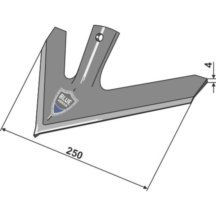 Coeur de bineuse 250x4mm type BOURGAULT, pièce interchangeable