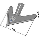 Coeur de bineuse 175x4mm type BOURGAULT, pièce interchangeable