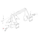 Axe relevage inférieure du châssis d´attelage à 3 points pour bineuse OZDOKEN / AC010204