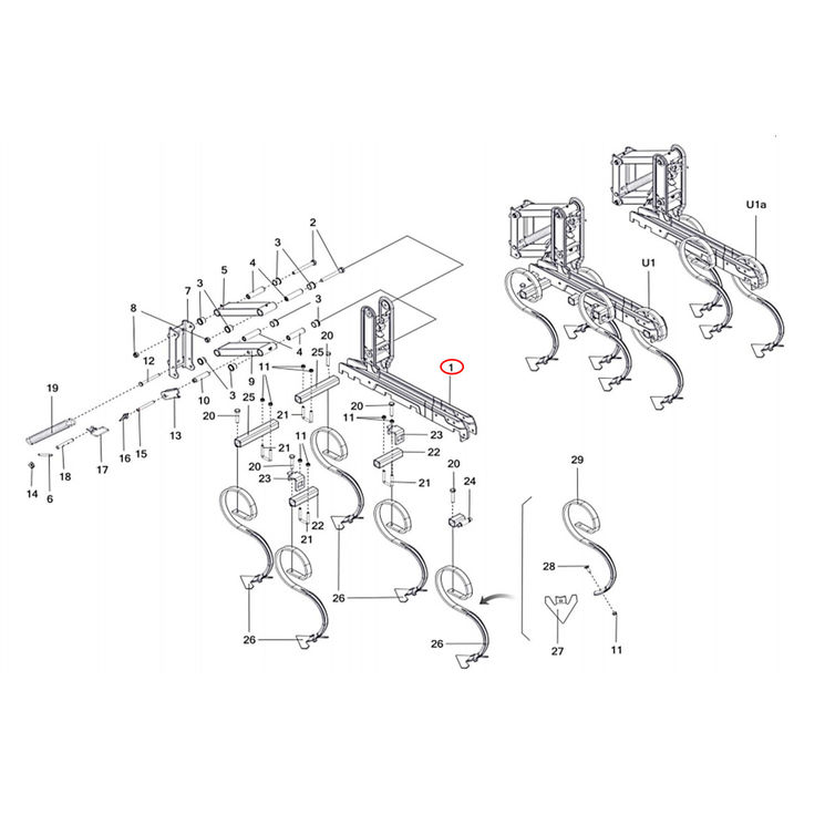 Châssis pour bineuse OZDOKEN / AC010501