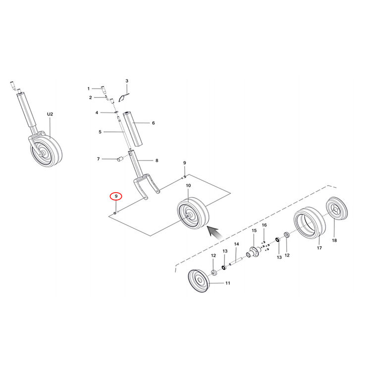 Boulon pour bineuse OZDOKEN / AC010609