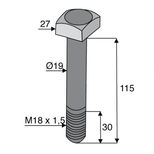 Vis M18x1,5 pour marteau broyeur BERTI