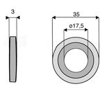 Rondelle pour fléau broyeur LAGARDE 35x17,5xlong.3mm