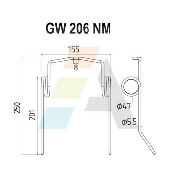 Dent de rabatteur pour moissonneuse-batteuse CASE IH, NEW HOLLAND, 8981975, 9819750, 80435428, 89819750, pièce interchangeable