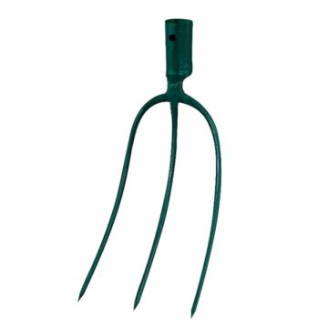 Fourche à foin à douille, 3 dents, sans manche